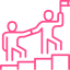 picto rose représentant l'encadrement